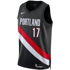 Nike Shaedon Sharpe Portland Trail Blazers Unisex Swingman Jersey Icon Edition Black