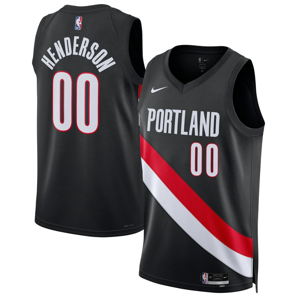 Nike Scoot Henderson Portland Trail Blazers Unisex Swingman Jersey Icon Edition Black