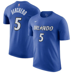 Nike Paolo Banchero Orlando Magic Icon Edition Name & Number T-Shirt Blue