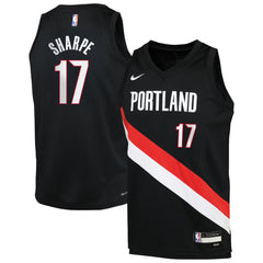 Nike Shaedon Sharpe Portland Trail Blazers Youth Icon Edition Swingman Jersey Black