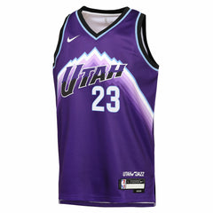 Nike Lauri Markkanen Utah Jazz Youth Icon Edition Swingman Jersey Purple