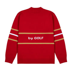 San Francisco 49ers GOLF WANG Jacquard Pullover Sweater - Scarlet - NFL