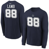 CeeDee Lamb Dallas Cowboys Youth Player Name & Number Long Sleeve T-Shirt - Navy - Nike