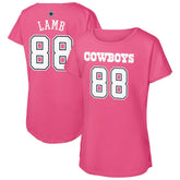 CeeDee Lamb Dallas Cowboys Girls Youth Player Name & Number T-Shirt - Pink - NFL