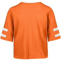 Cleveland Browns '47 Women's Premier Scout Cropped V-Neck T-Shirt - Orange - 47 brand