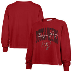 Tampa Bay Buccaneers '47 Women's Muse Sydney Long Sleeve Cropped T-Shirt - Red - 47 brand