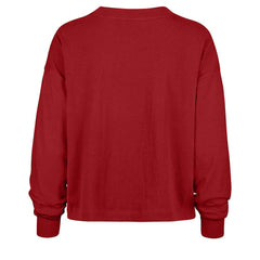 San Francisco 49ers '47 Women's Muse Sydney Long Sleeve Cropped T-Shirt - Scarlet - 47 brand