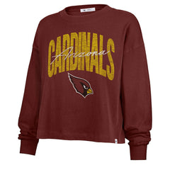 Arizona Cardinals '47 Women's Muse Sydney Long Sleeve Cropped T-Shirt - Cardinal - 47 brand