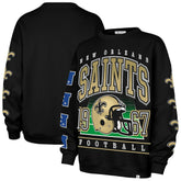 New Orleans Saints '47 Women's Go Big Oversized Pullover Sweatshirt - Black - 47 brand