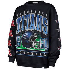 Tennessee Titans '47 Women's Go Big Oversized Pullover Sweatshirt - Navy - 47 brand