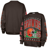 Cleveland Browns '47 Women's Go Big Oversized Pullover Sweatshirt - Brown - 47 brand