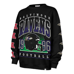 Baltimore Ravens '47 Women's Go Big Oversized Pullover Sweatshirt - Black - 47 brand