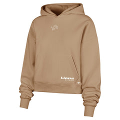 Detroit Lions '47 Women's Sue Foundation Portabella Pullover Hoodie - Brown - 47 brand