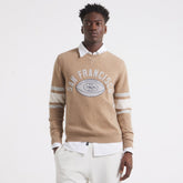 San Francisco 49ers x Todd Snyder Cashmere Crew Sweater - Oatmeal - NFL
