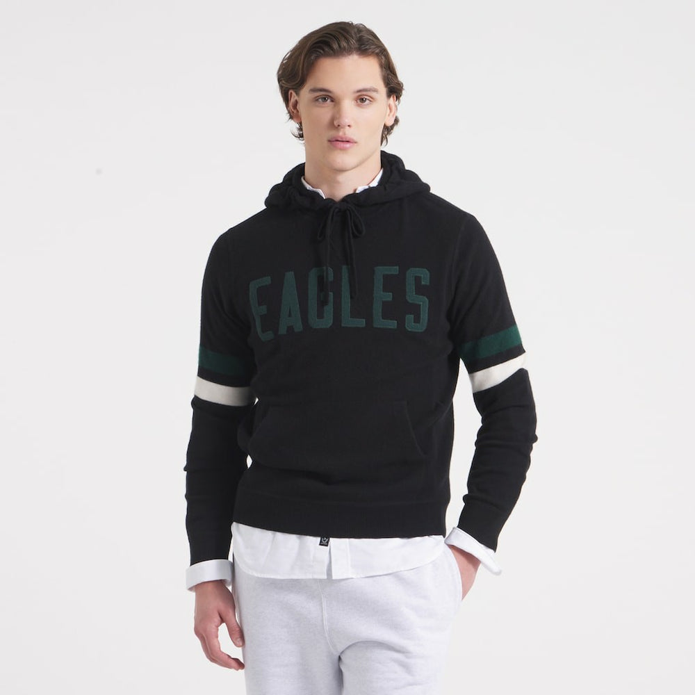 Philadelphia Eagles x Todd Snyder Cashmere Hoodie Sweater - Black - NFL