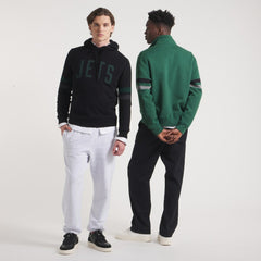 New York Jets x Todd Snyder Cashmere Hoodie Sweater - Heather Black - NFL