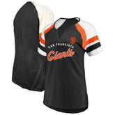 San Francisco Giants Profile Women's Arched Notch Neck T-Shirt Discount