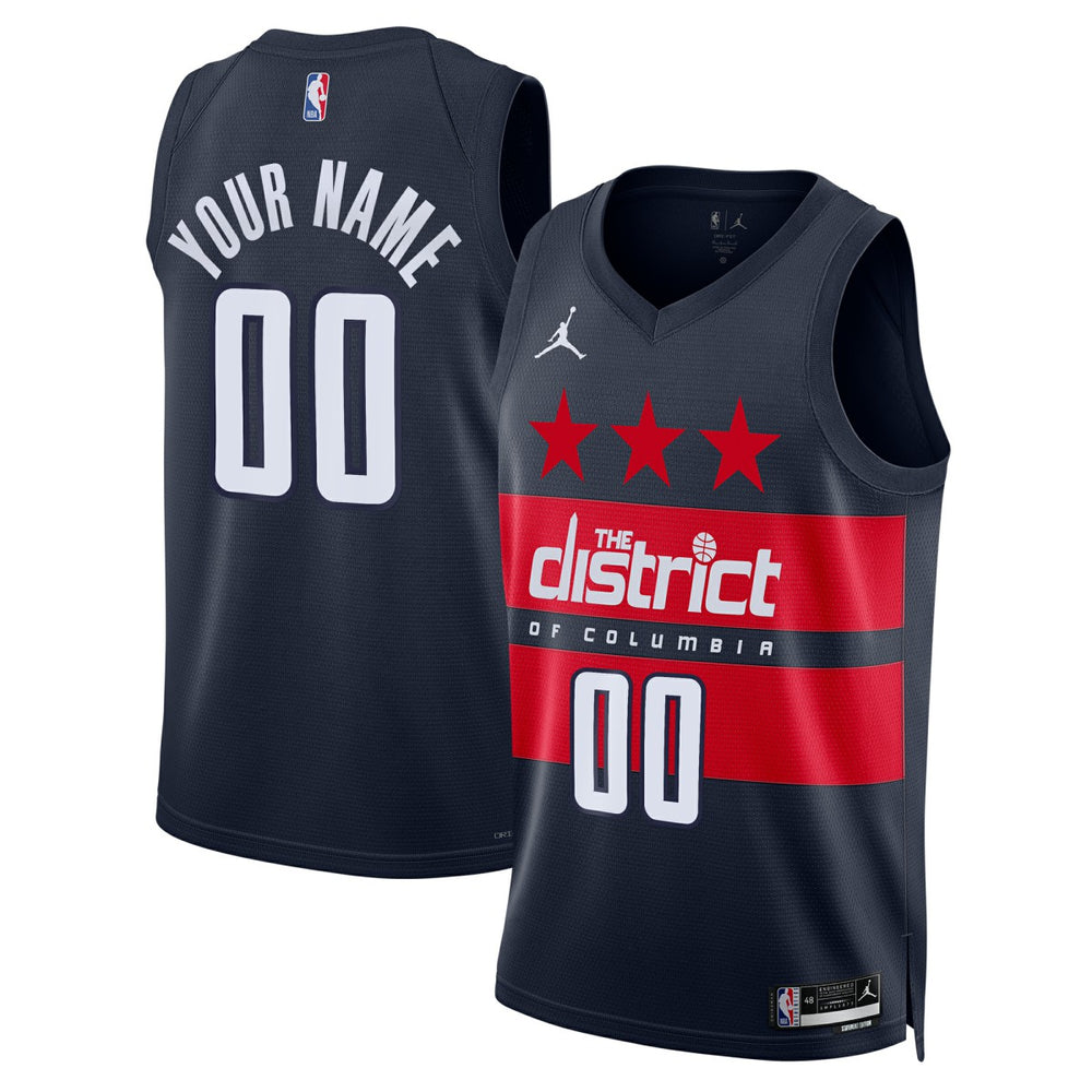 Washington Wizards Jordan Brand Unisex 2024/25 Custom Swingman Jersey Statement Edition Navy
