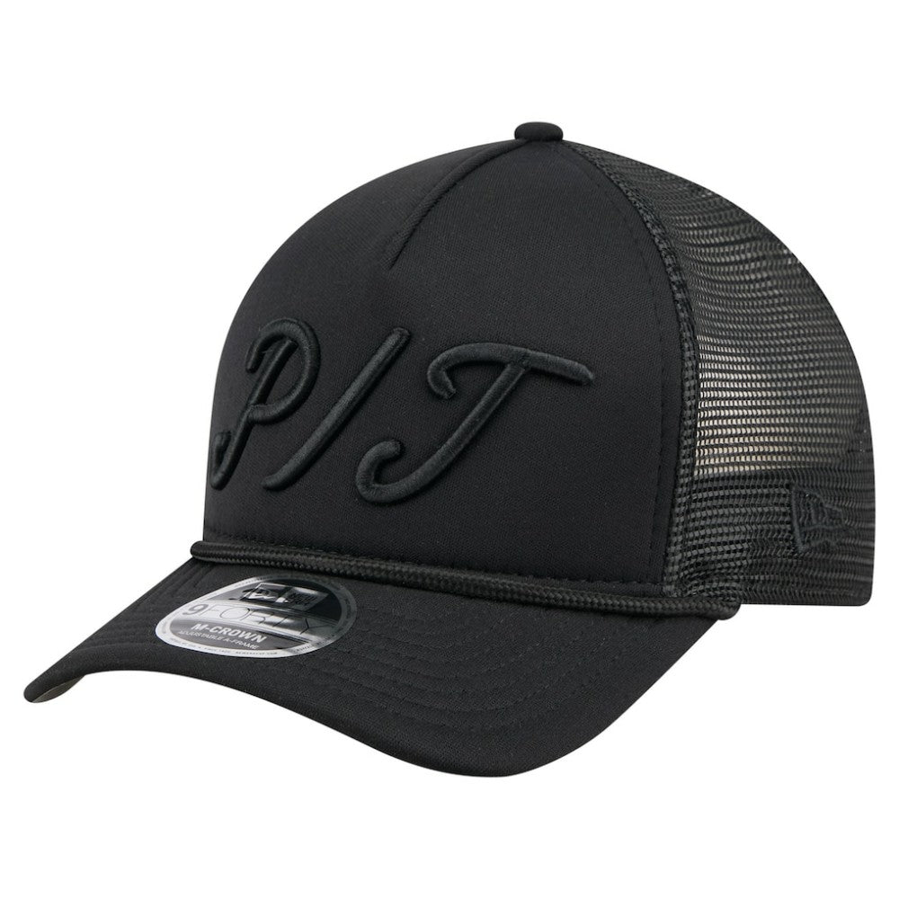 Pittsburgh Pirates New Era City Initial 9FORTY A-Frame M-Crown Adjustable Trucker Hat Outlet