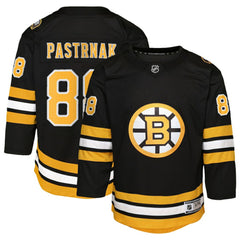 David Pastrnak Boston Bruins Youth Home Premier Player Jersey - Black | NHL Lifestyle