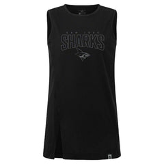 San Jose Sharks Levelwear Women's Influx Darkmoon Tank Top - Black | NHL Lifestyle