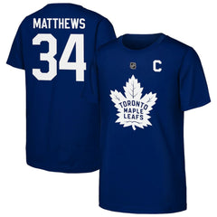 Auston Matthews Toronto Maple Leafs Outerstuff Youth Player Name & Number T-Shirt - Blue | NHL Clearance