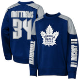 Auston Matthews Toronto Maple Leafs Outerstuff Youth Best Defense Name & Number Crewneck Sweatshirt - Blue | NHL on sale