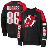Jack Hughes New Jersey Devils Outerstuff Youth Best Defense Name & Number Crewneck Sweatshirt - Black | NHL on sale