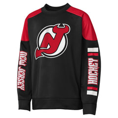 Jack Hughes New Jersey Devils Outerstuff Youth Best Defense Name & Number Crewneck Sweatshirt - Black | NHL on sale