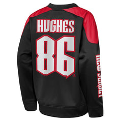 Jack Hughes New Jersey Devils Outerstuff Youth Best Defense Name & Number Crewneck Sweatshirt - Black | NHL on sale