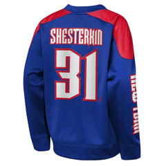 Igor Shesterkin New York Rangers Outerstuff Youth Best Defense Name & Number Crewneck Sweatshirt - Blue | NHL on sale