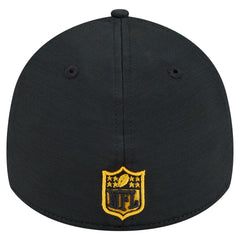 Pittsburgh Steelers New Era Stripes 39THIRTY Flex Hat - Black - NFL