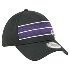 Baltimore Ravens New Era Stripes 39THIRTY Flex Hat - Black - NFL