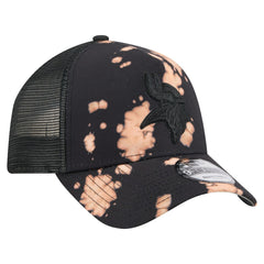 Minnesota Vikings New Era Bleached A-Frame 9FORTY Trucker Adjustable Hat - Black - NFL