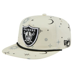 Las Vegas Raiders New Era Celestial Golfer Snapback Hat - Cream - NFL