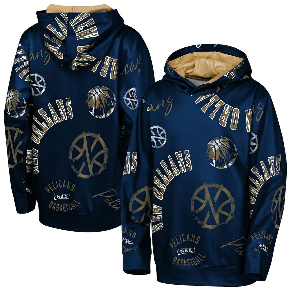 New Orleans Pelicans Outerstuff Youth Moving Violation Hoodie Navy
