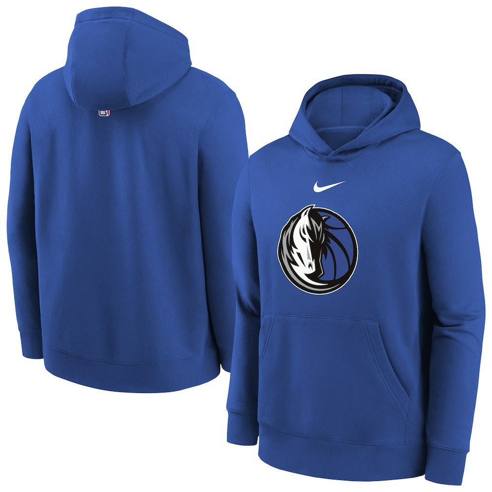 Nike Dallas Mavericks Youth 2025/26 Club Fleece Hoodie Blue