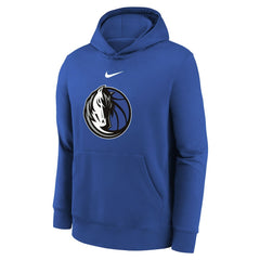 Nike Dallas Mavericks Youth 2025/26 Club Fleece Hoodie Blue