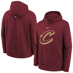 Nike Cleveland Cavaliers Youth 2025/26 Club Fleece Hoodie Wine