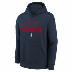Nike Washington Wizards Youth 2025/26 Club Fleece Practice Hoodie Navy