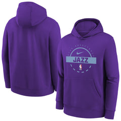 Nike Utah Jazz Youth 2025/26 Club Fleece Practice Hoodie Purple
