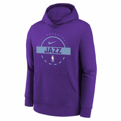 Nike Utah Jazz Youth 2025/26 Club Fleece Practice Hoodie Purple