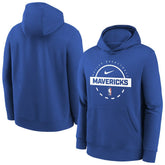 Nike Dallas Mavericks Youth 2025/26 Club Fleece Practice Hoodie Blue