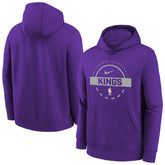 Nike Sacramento Kings Youth 2025/26 Club Fleece Practice Hoodie Purple
