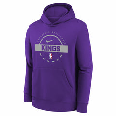 Nike Sacramento Kings Youth 2025/26 Club Fleece Practice Hoodie Purple