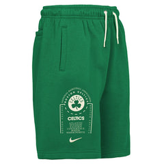 Nike Boston Celtics Youth Courtside Club Fleece Shorts Kelly Green