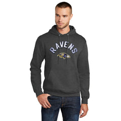 Baltimore Ravens Starter Arch Over Logo Pullover Hoodie - Charcoal - NFL