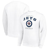 Winnipeg Jets Men's Starter Team Logo Fleece Pullover Sweatshirt - White | NHL Lifestyle