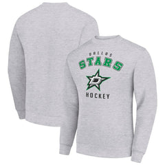 Dallas Stars Men's Starter Team Logo Fleece Pullover Sweatshirt - Heather Gray | NHL online