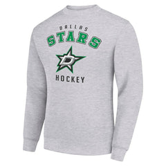Dallas Stars Men's Starter Team Logo Fleece Pullover Sweatshirt - Heather Gray | NHL online